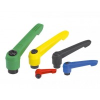 KIPP K0269內螺紋黑色氧化鋼英寸公制可調節塑料手柄