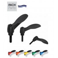 KIPP K0125黑色氧化鋼螺紋銷釘外螺紋2K可調節手柄