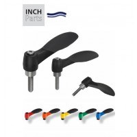 KIPP K0126不銹鋼螺紋銷釘外螺紋2K可調節手柄